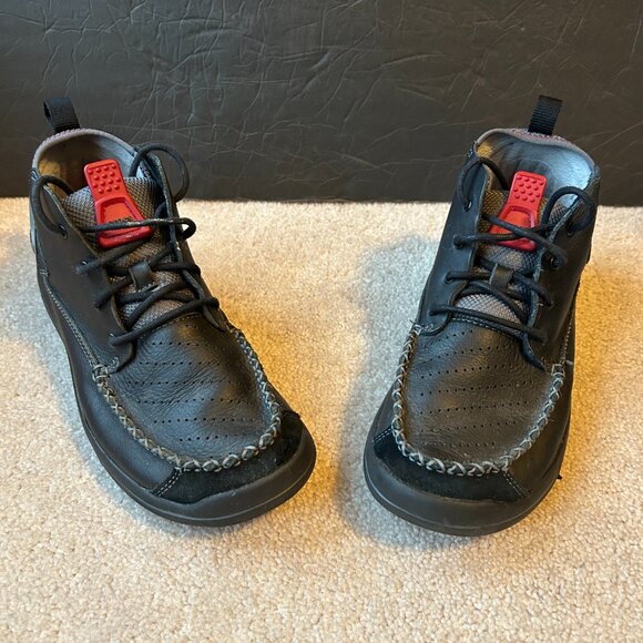 Crocs Linden Boots Men's Size 8.5 Black Gray leather 10545-060 - Picture 2 of 10